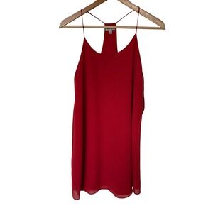 Naked Zebra Racerback Mini Dress Women Small Red Excellent Chiffon